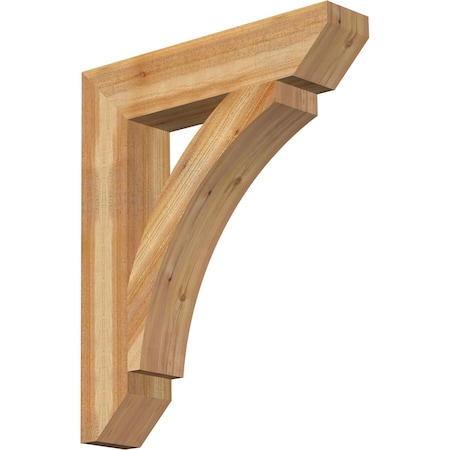 Ekena Millwork Thorton Slat Rough Sawn Bracket, Western Red Cedar, 6"W x 30"D x 36"H BKT06X30X36THR06RWR
